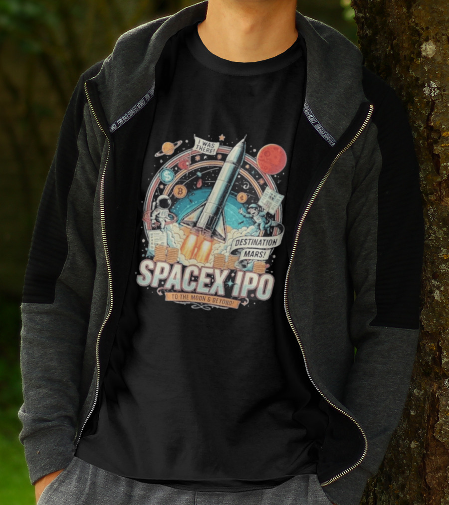 SpaceX IPO Rocket Launch To The Moon And Beyond Destination Mars Astronaut Adventure I Was There T-Shirt
