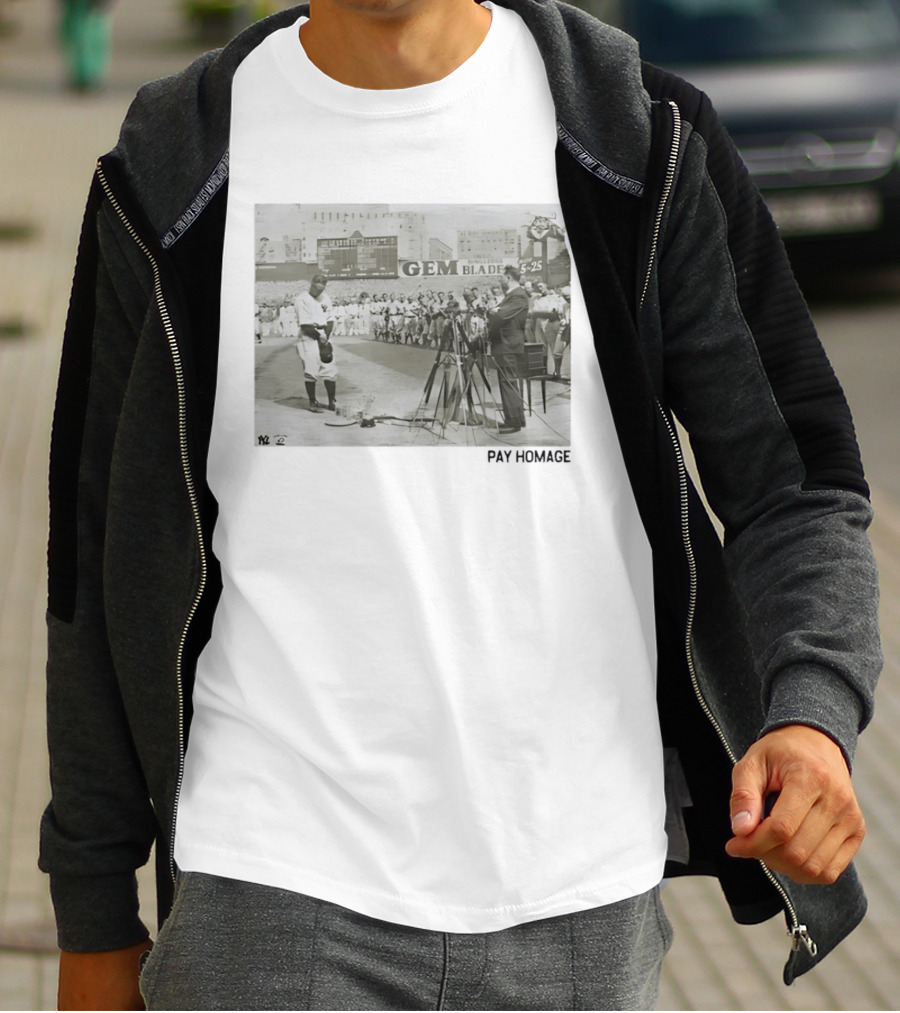 Lou Gehrig New York Yankees Yankee Stadium Farewell Address July 4th Iconic Moment T-Shirt