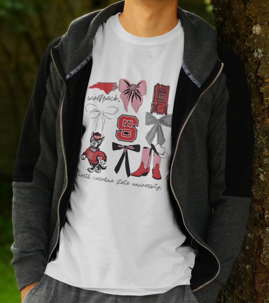 NC State Wolfpack Bows Boots North Carolina State University T-Shirt