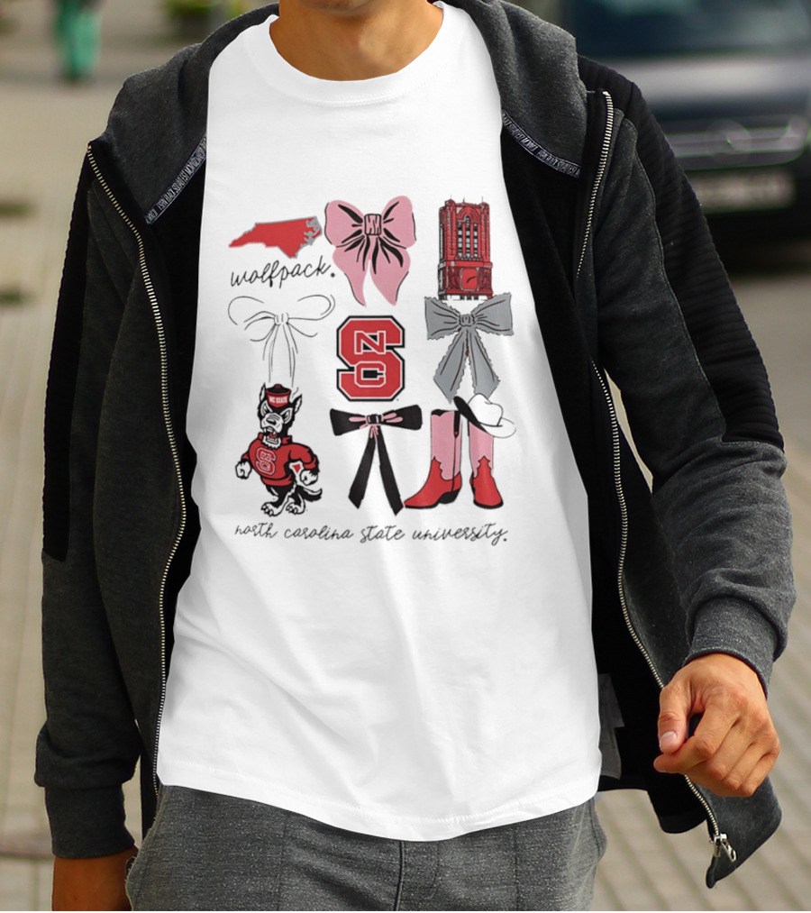 NC State Wolfpack Bows Boots North Carolina State University T-Shirt