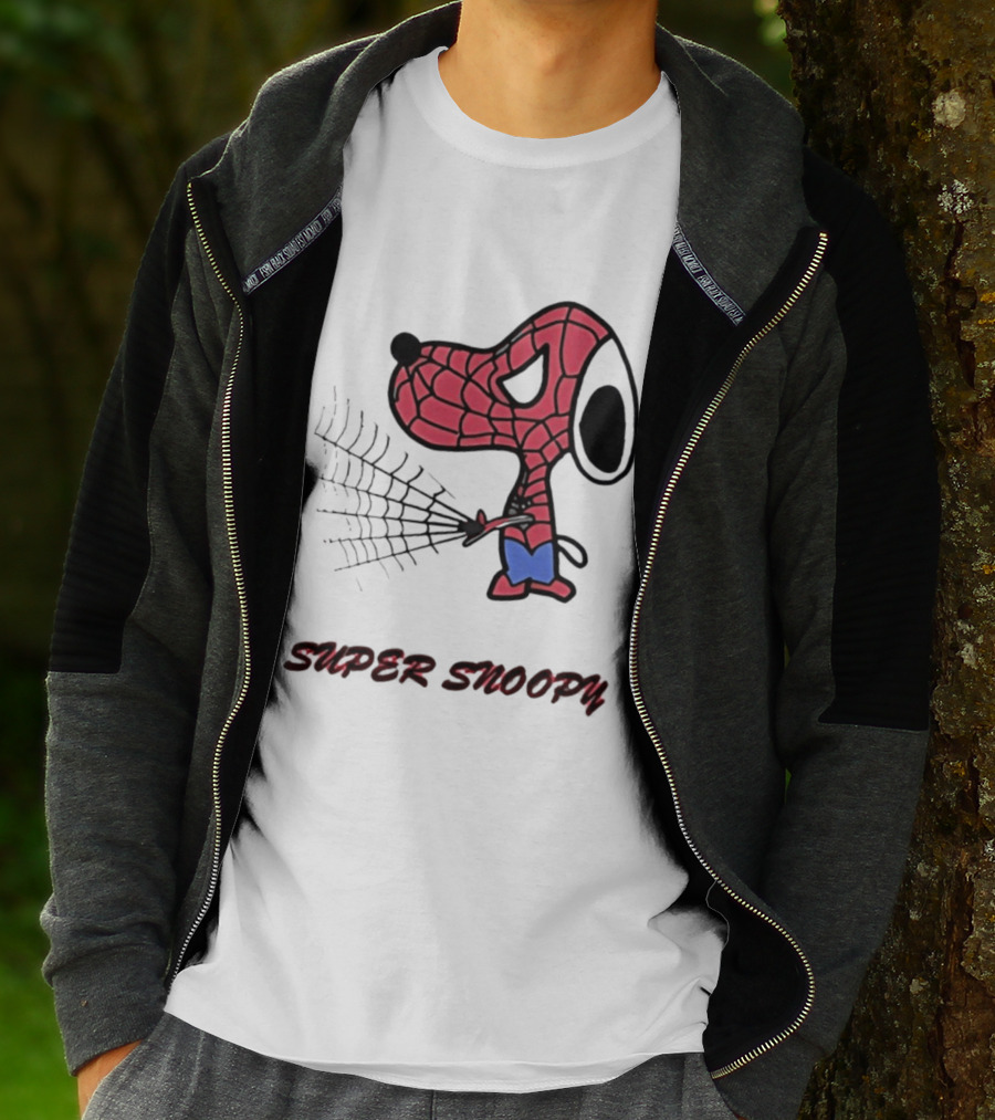 Super Snoopy Spider Man Mashup Pop Culture T-Shirt