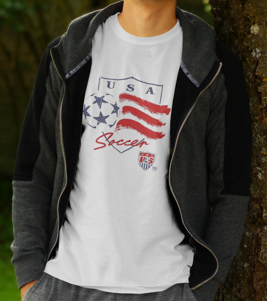 USA Soccer Federation Shield Stars And Stripes Football T-Shirt