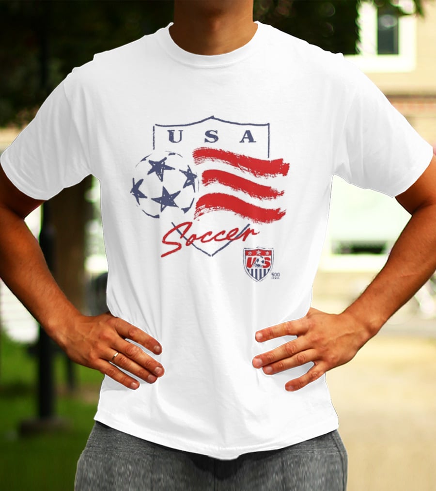 USA Soccer Federation Shield Stars And Stripes Football T-Shirt