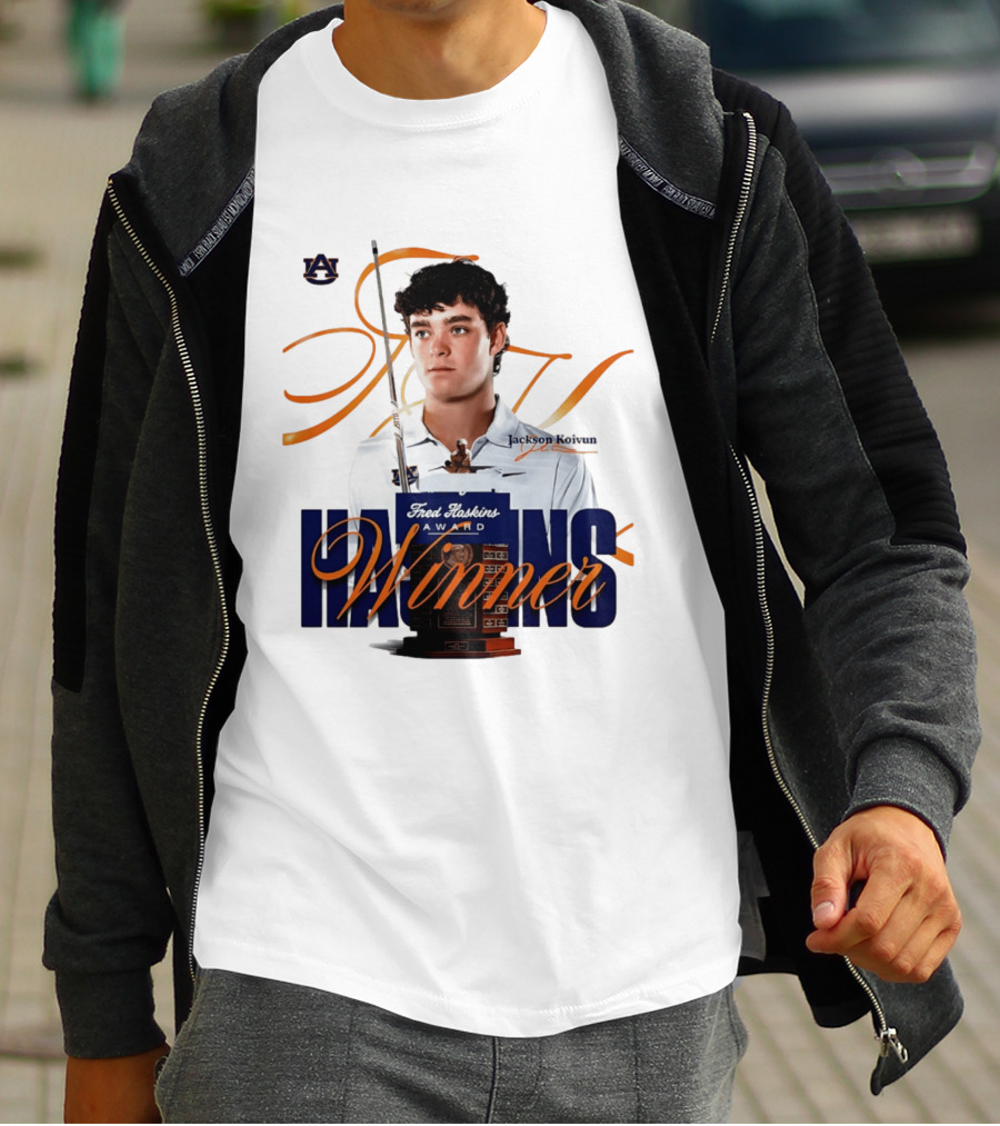 Auburn University Jackson Koivun Fred Haskins Award Winner Golf T-Shirt