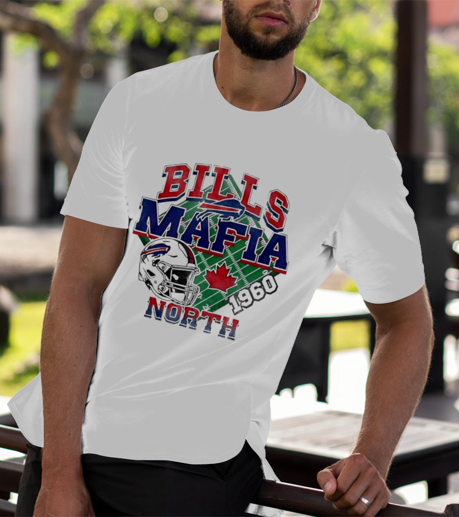 Bills Mafia North 1960 Helmet Maple Leaf T-Shirt
