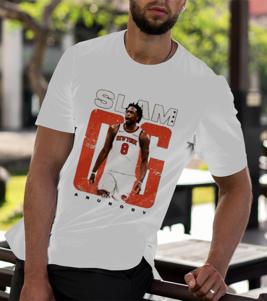 SLAM New York Knicks OG Anunoby NBA Basketball 8 T-Shirt