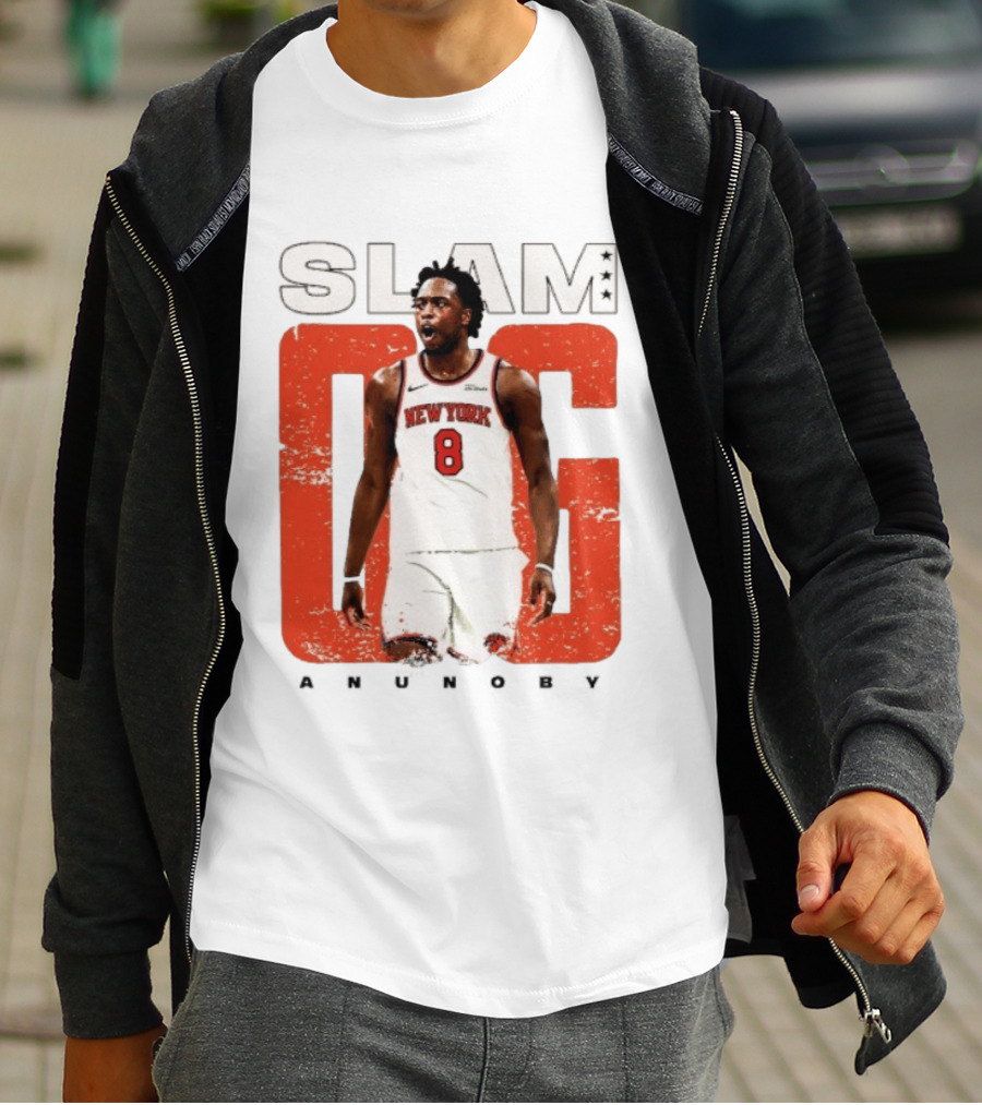 SLAM New York Knicks OG Anunoby NBA Basketball 8 T-Shirt