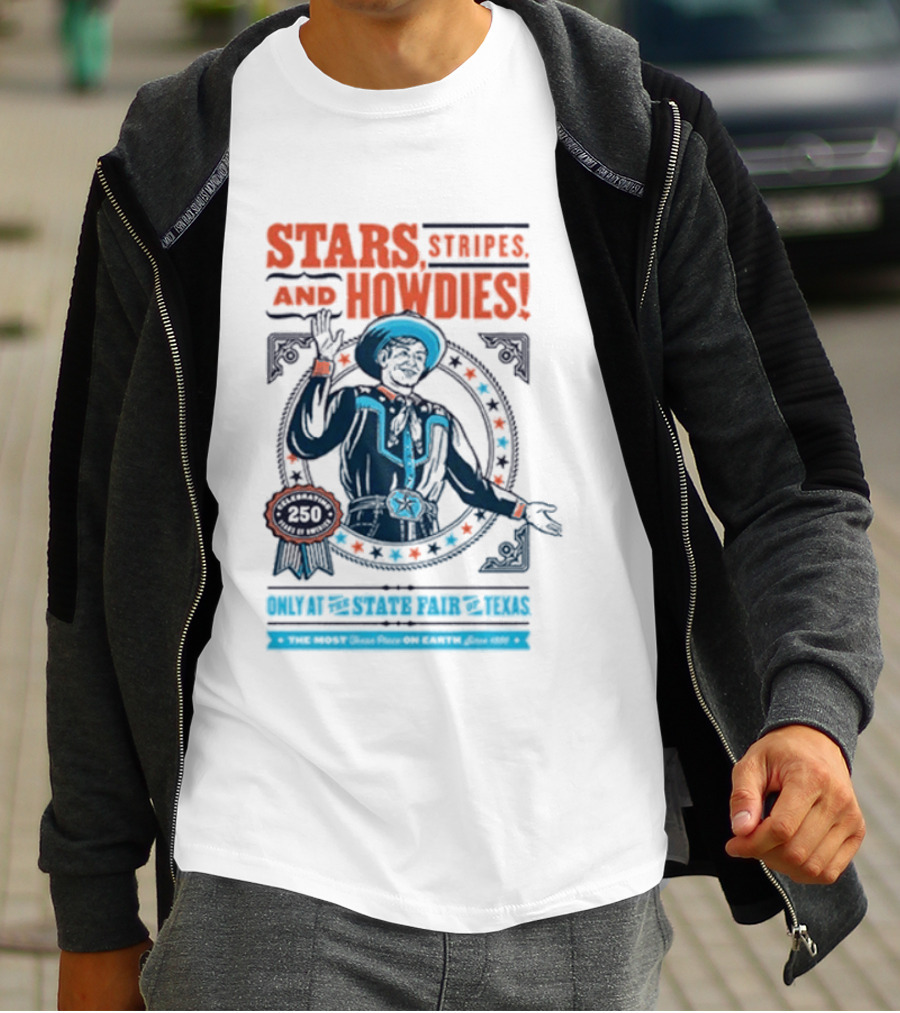 Stars Stripes And Midways State Fair Of Texas 2026 250 Big Tex Circle T-Shirt