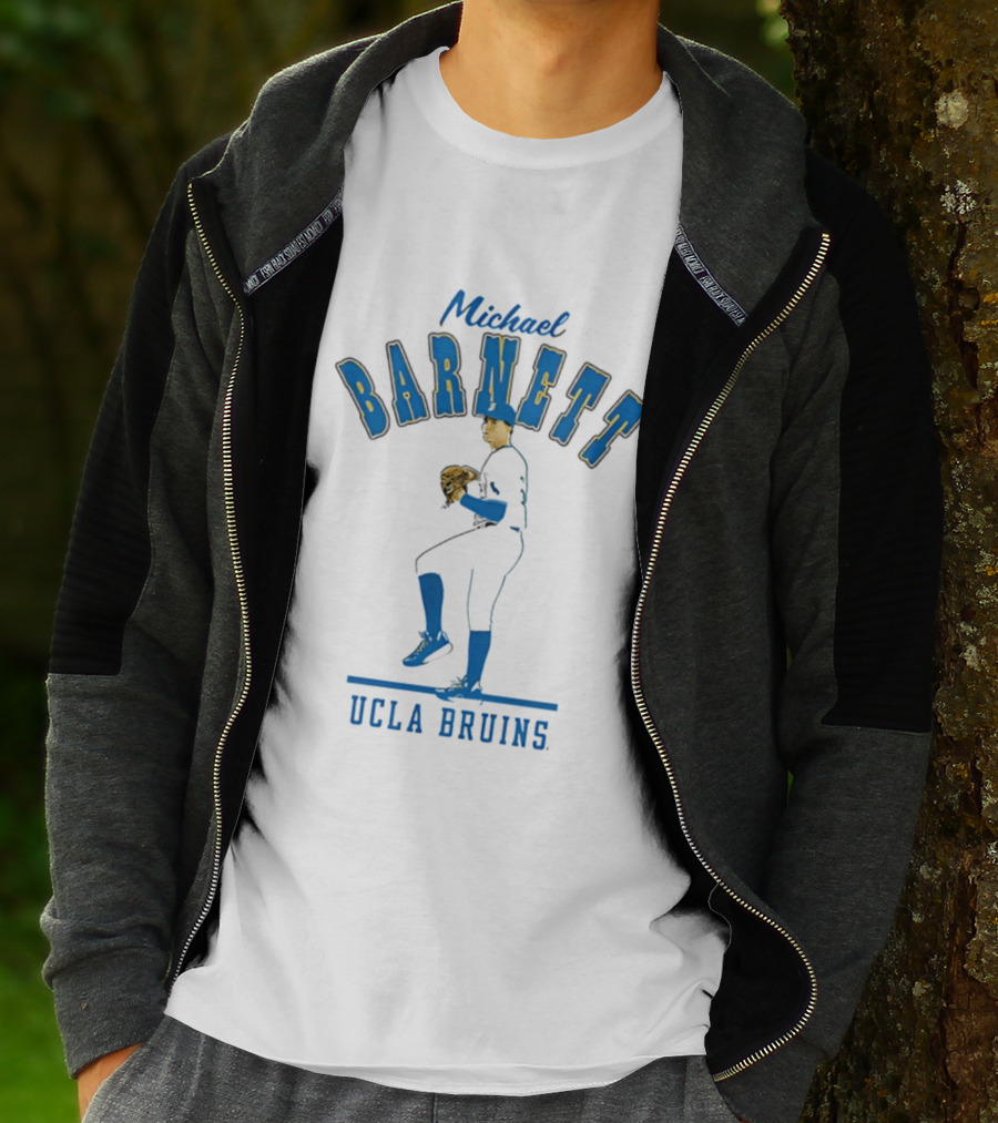 Michael Barnett UCLA Bruins Baseball Pitching T-Shirt