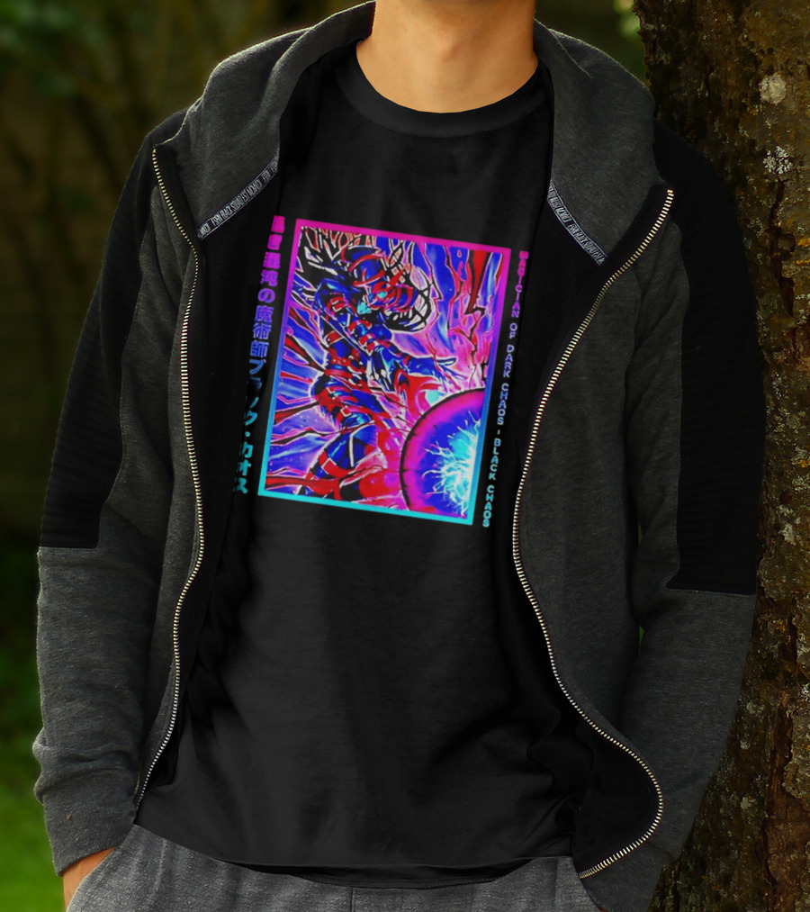Officila Magician Of Dark Chaos Black Chaos Vaporwave Anime Yugioh T-Shirt