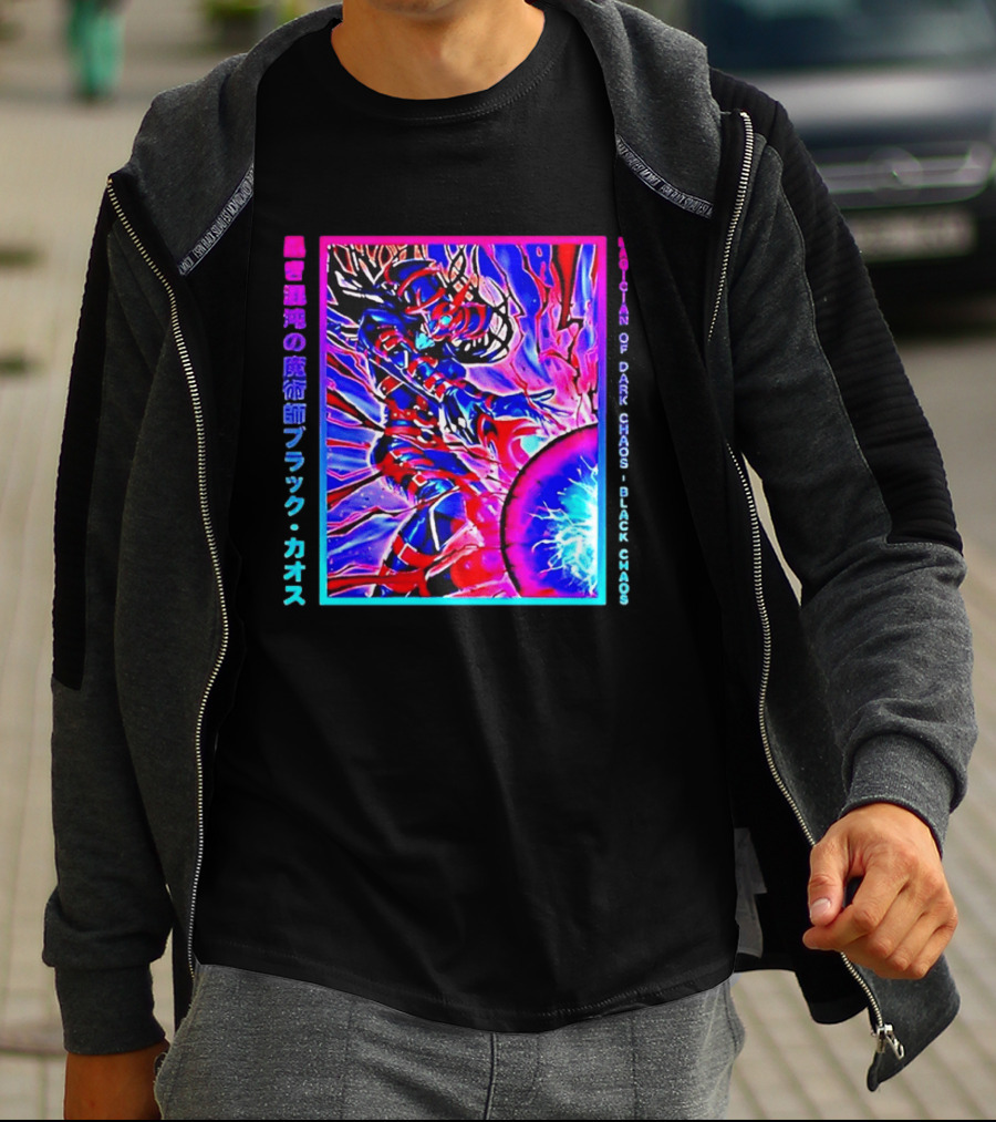 Officila Magician Of Dark Chaos Black Chaos Vaporwave Anime Yugioh T-Shirt