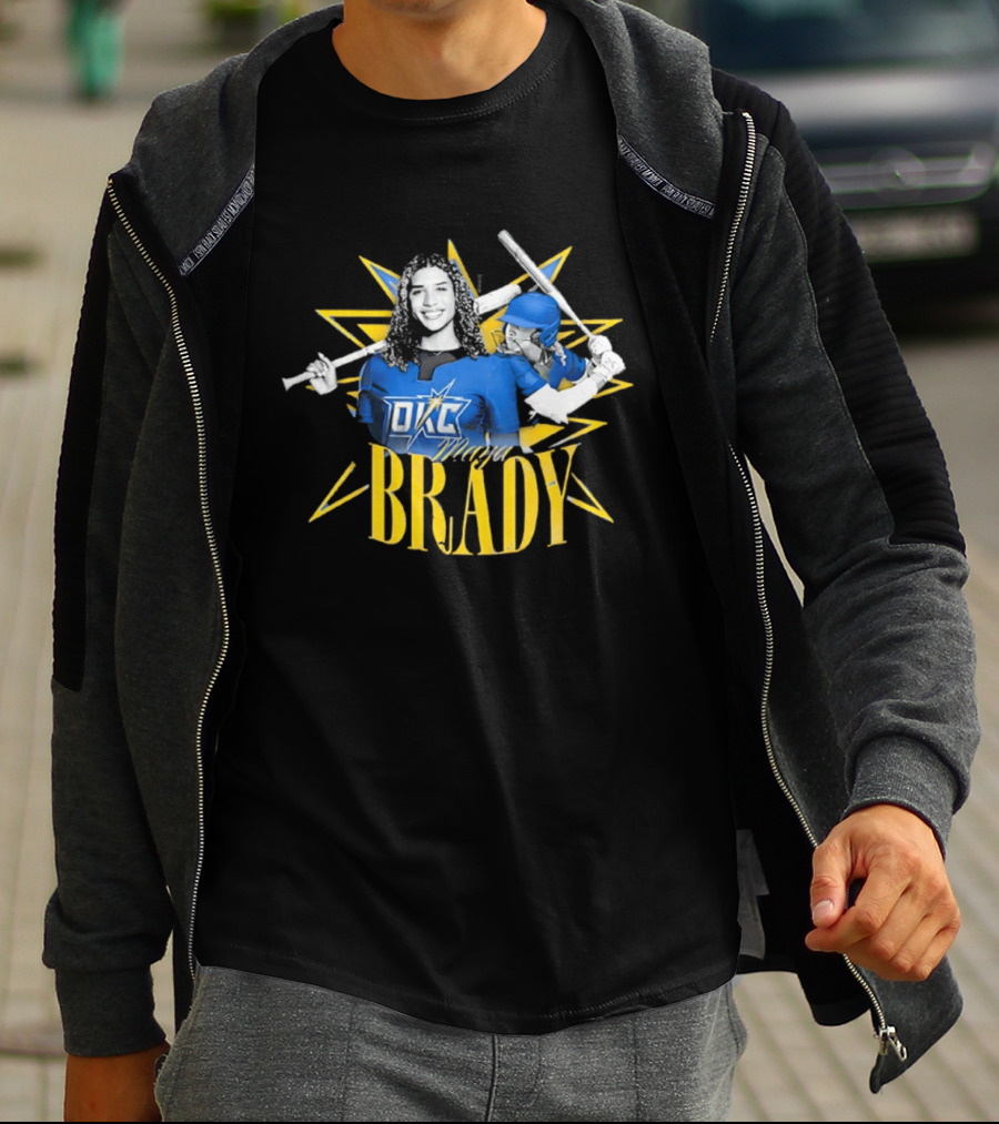Oklahoma City Spark Maya Brady Stars Softball Player OKC T-Shirt