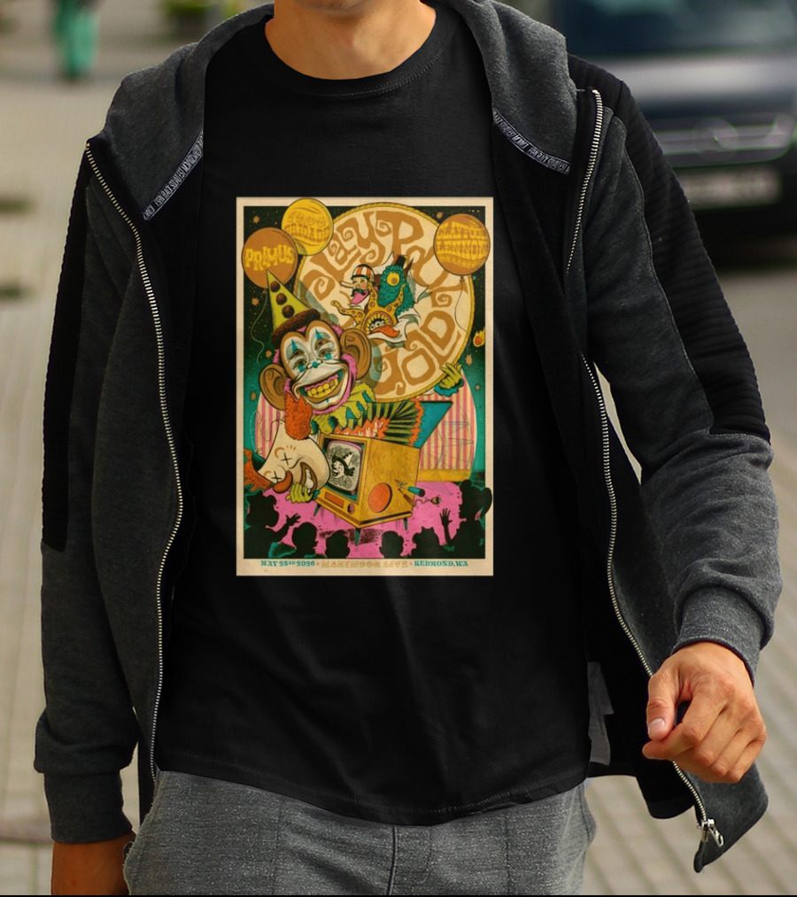 Primus Les Claypool Lennon Delirium May 25th 2026 Marymoor Live Redmond WA T-Shirt