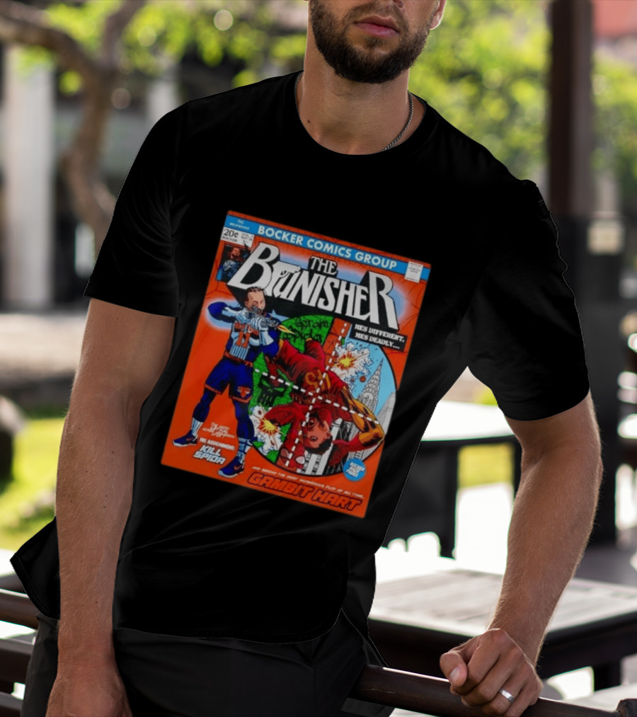 Bocker Comics Group The Brunisher Kill Spida Gambit Hart T-Shirt