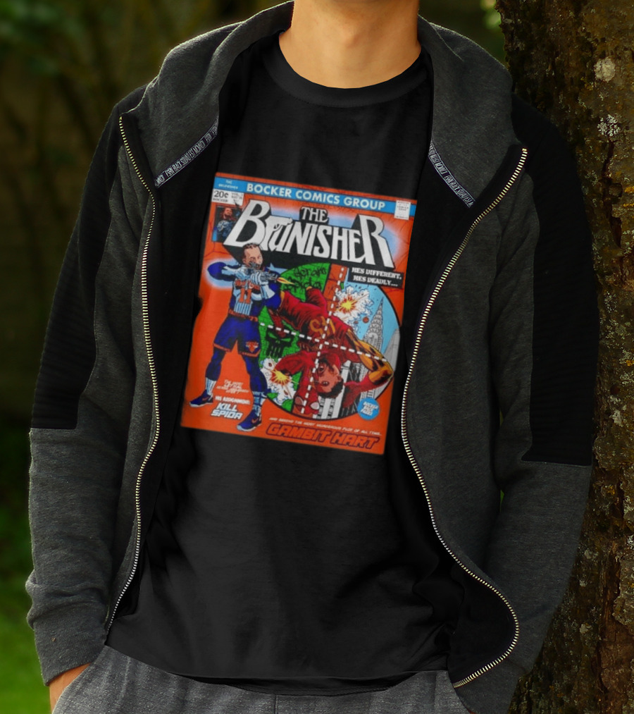 Bocker Comics Group The Brunisher Kill Spida Gambit Hart T-Shirt
