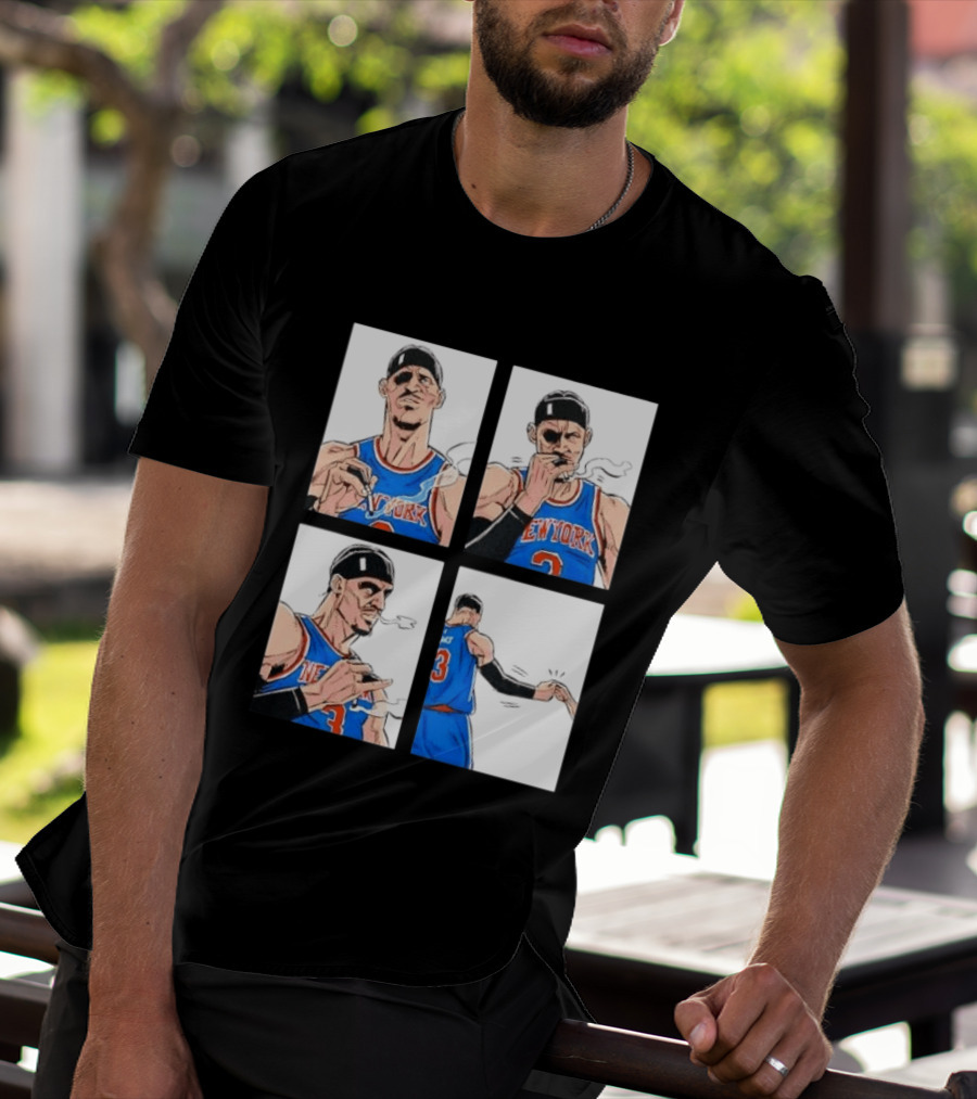 New York Knicks Number 3 Smoking Gesture Josh Hart Moment T-Shirt