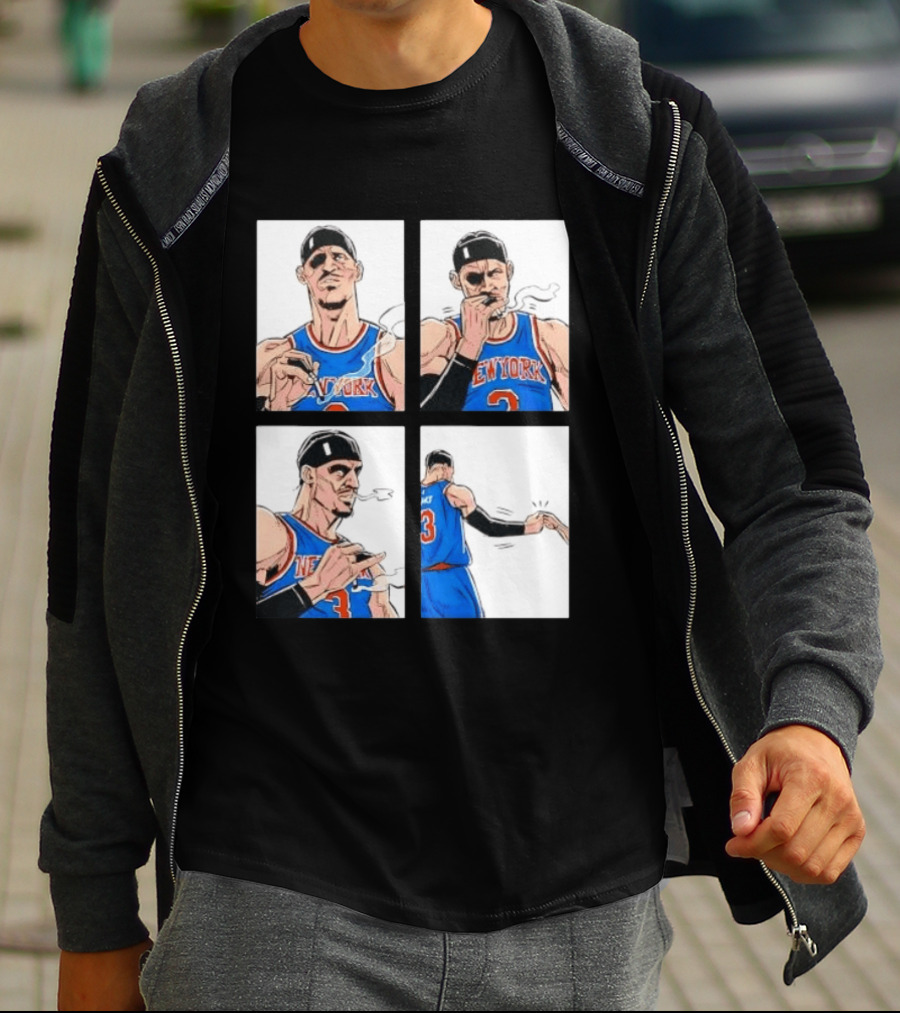 New York Knicks Number 3 Smoking Gesture Josh Hart Moment T-Shirt