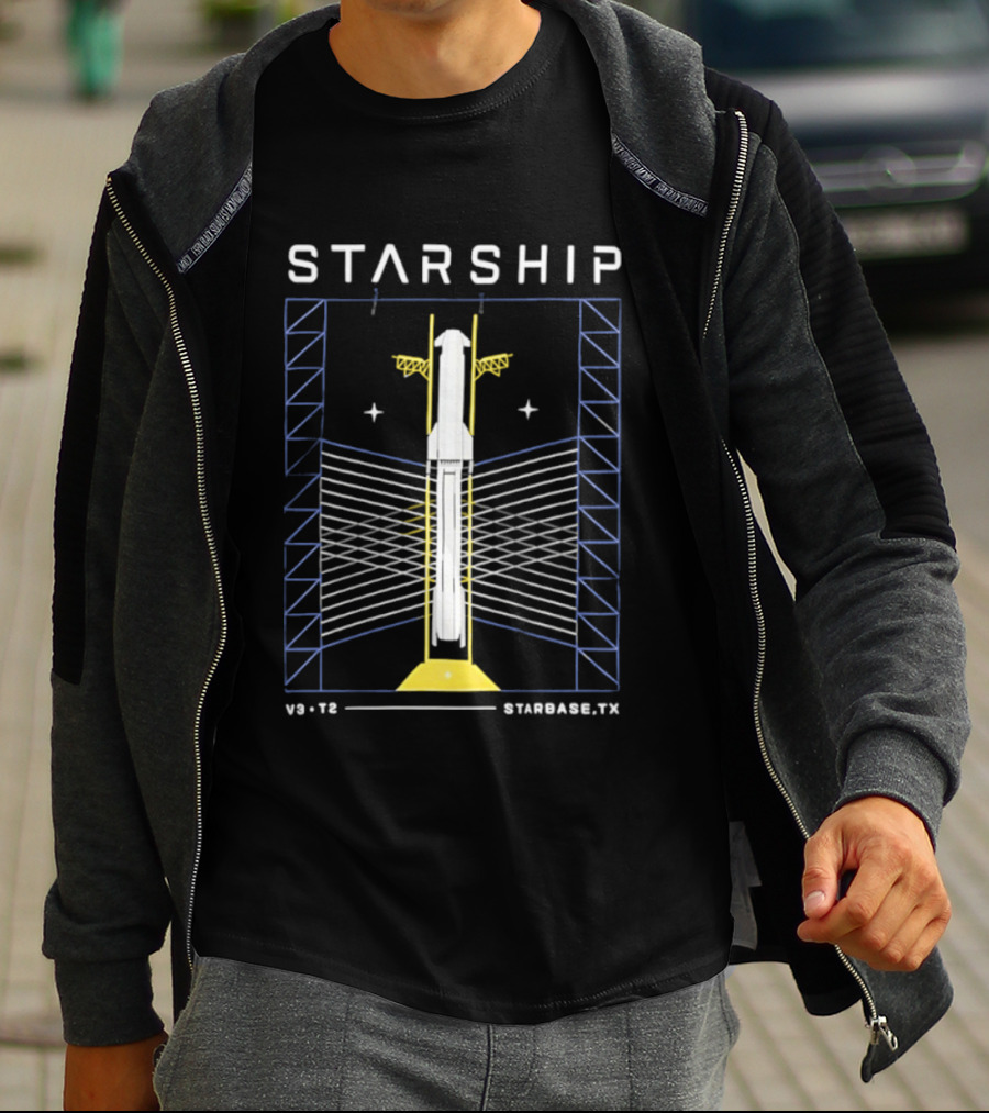 Starship V9.18 Stargaze TX SpaceX Milestone T-Shirt