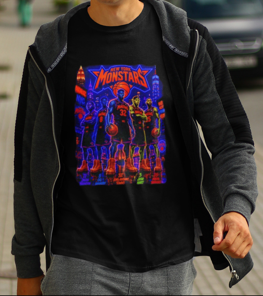 New York Monstars Space Jam Knicks Basketball T-Shirt