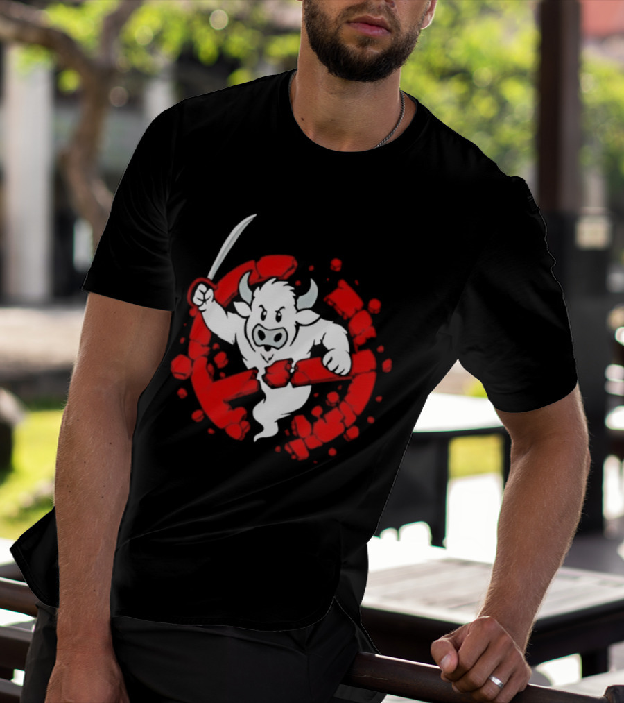 Buffalo Ghostbusters Crossed Out Ghost Red Circle T-Shirt