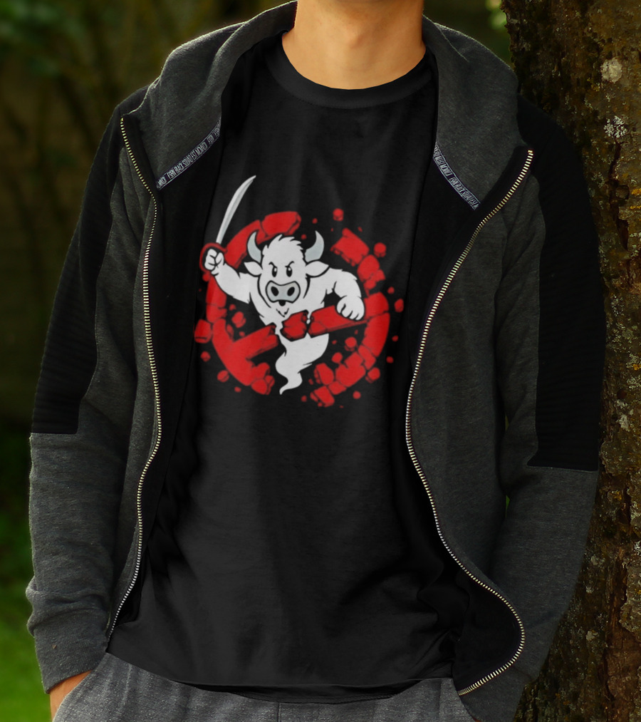 Buffalo Ghostbusters Crossed Out Ghost Red Circle T-Shirt