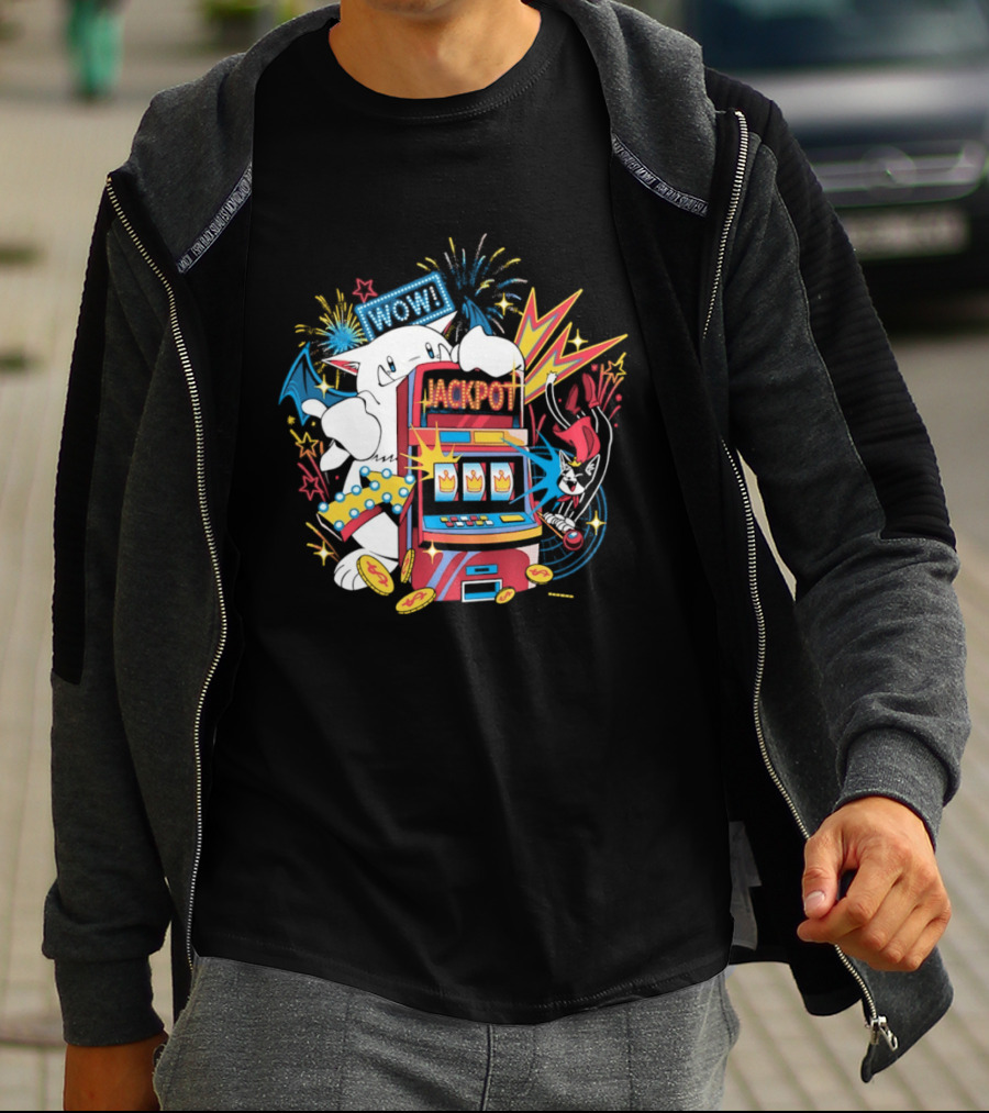 Final Fantasy Moogle Jackpot Slot Machine WOW Explosion T-Shirt