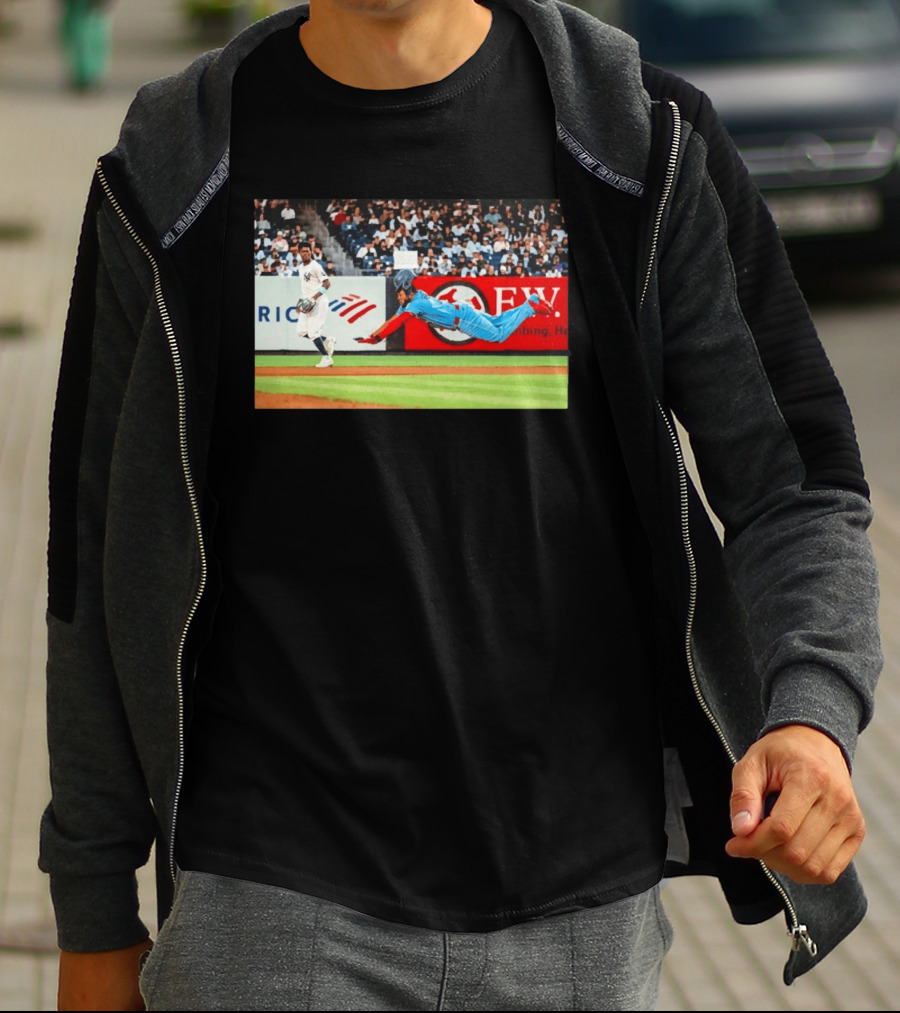 Vladimir Guerrero Jr Toronto Blue Jays Dive Action Baseball T-Shirt