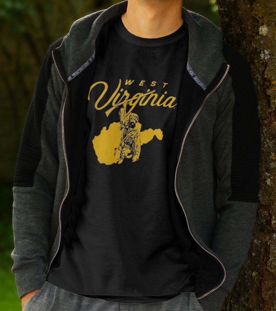 West Virginia Mountaineers State Outline Mountaineer T-Shirt