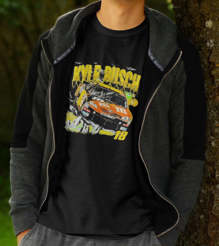 Kyle Busch M&M Racing 18 Zombie Halloween Car T-Shirt