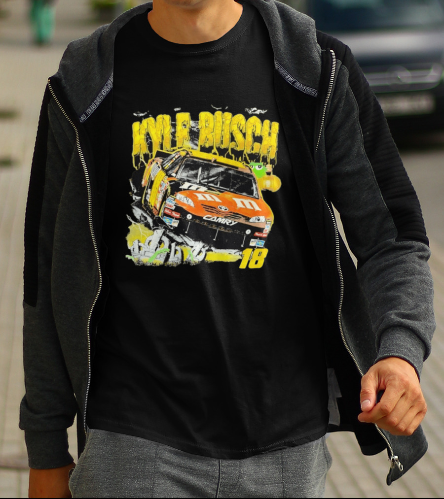 Kyle Busch M&M Racing 18 Zombie Halloween Car T-Shirt
