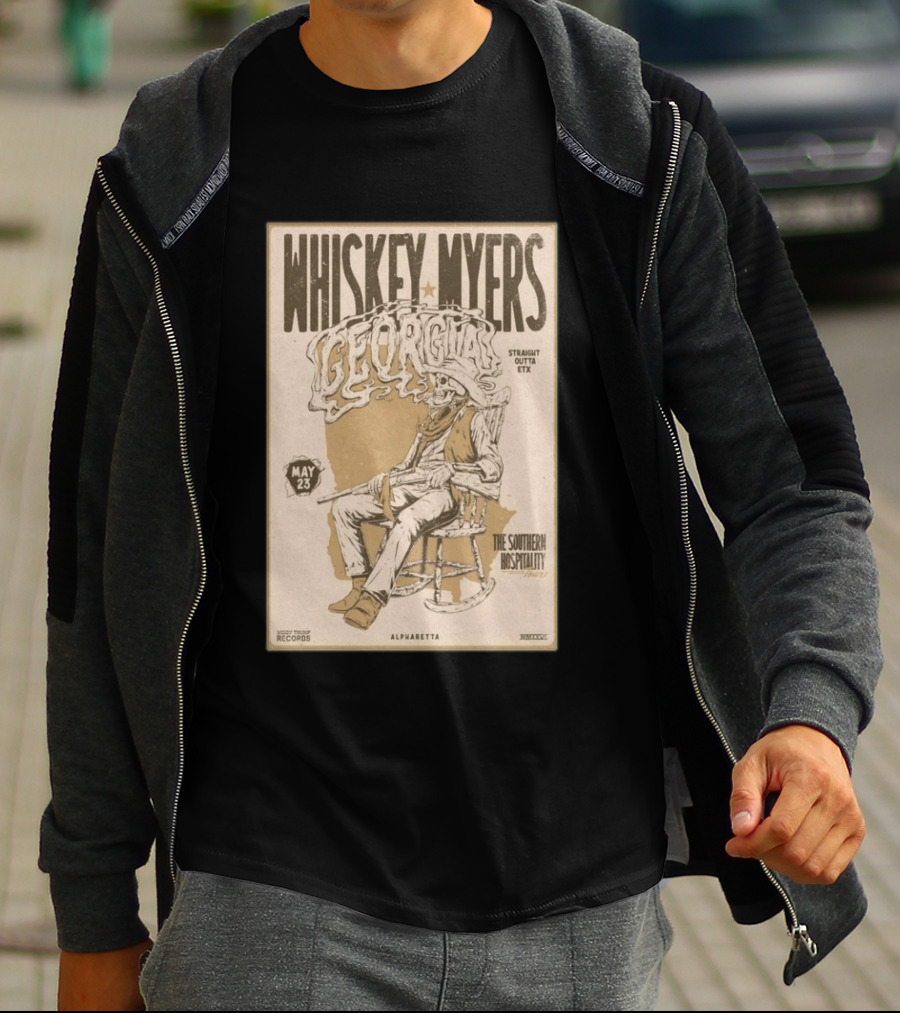 Whiskey Myers Georgia Tour May 23 Straight Outta ETX The Southern Hospitality Alpharetta 2026 T-Shirt