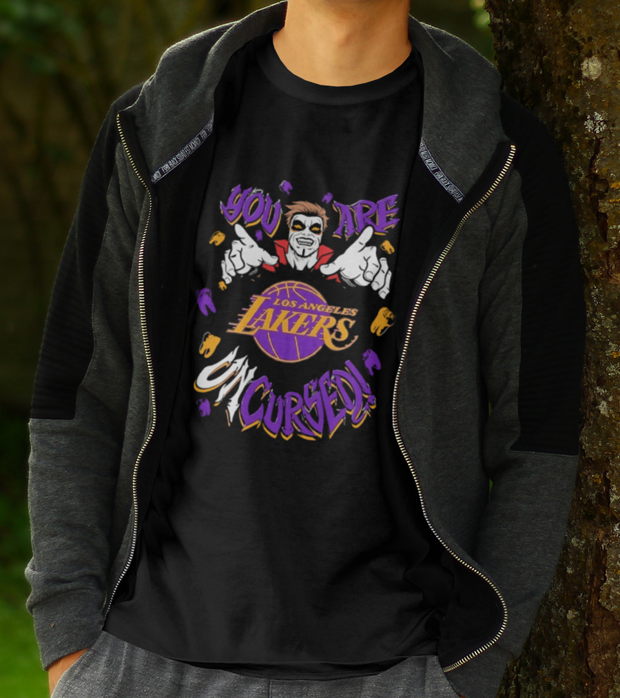 WWE Los Angeles Lakers You Are Uncursed Danhausen Collaboration T-Shirt
