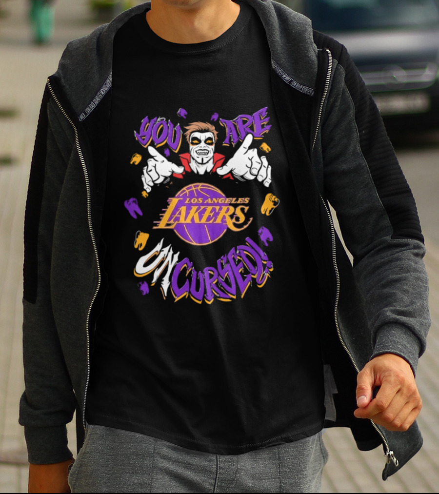 WWE Los Angeles Lakers You Are Uncursed Danhausen Collaboration T-Shirt
