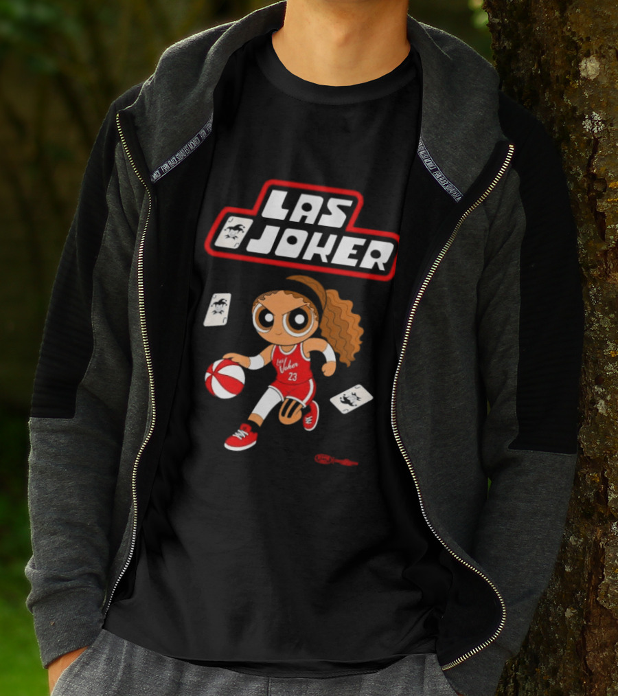 Las Joker 23 Basketball Character Red Number Cards T-Shirt
