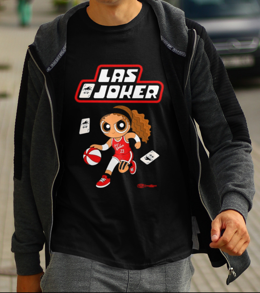 Las Joker 23 Basketball Character Red Number Cards T-Shirt