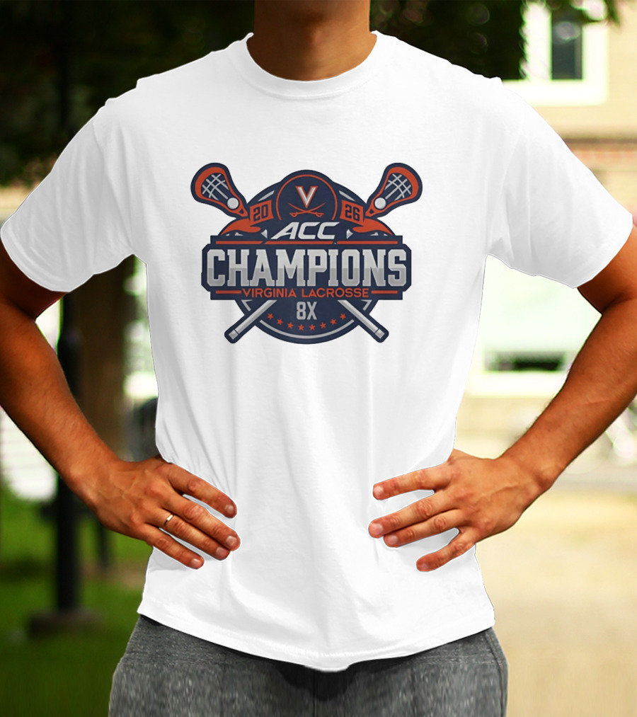 Virginia Cavaliers 2026 ACC Champions 8X Lacrosse Victory T-Shirt
