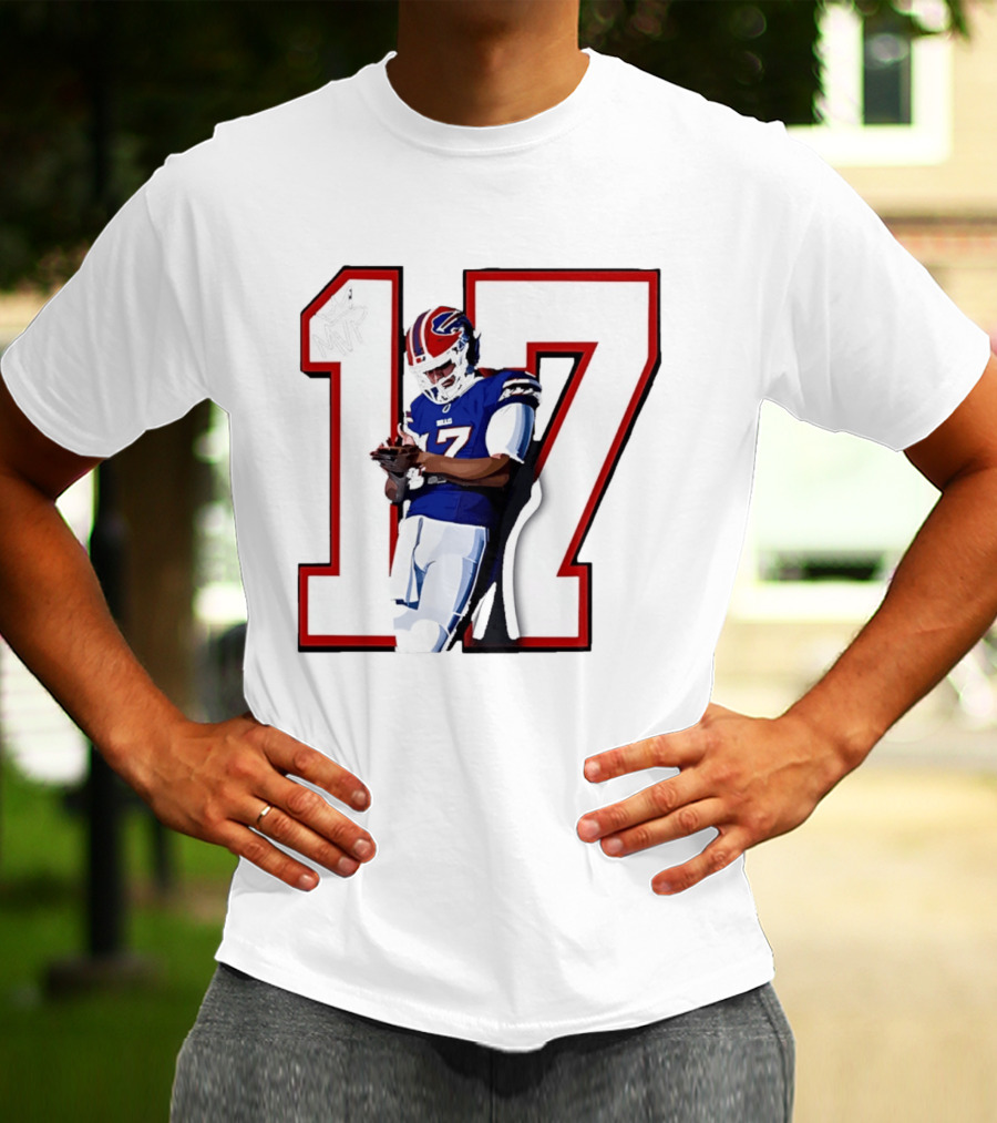 Josh Allen Buffalo Bills Number 17 MVP Football Player T-Shirt