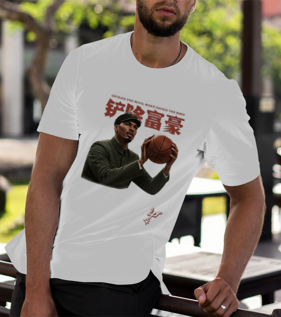 Comrade Wemby Civilize The Mind Make Savage The Body Basketball T-Shirt