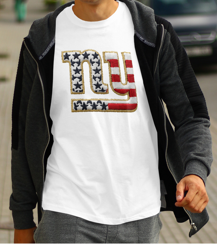 America 250 NY Giants Stars Stripes Hat T-Shirt