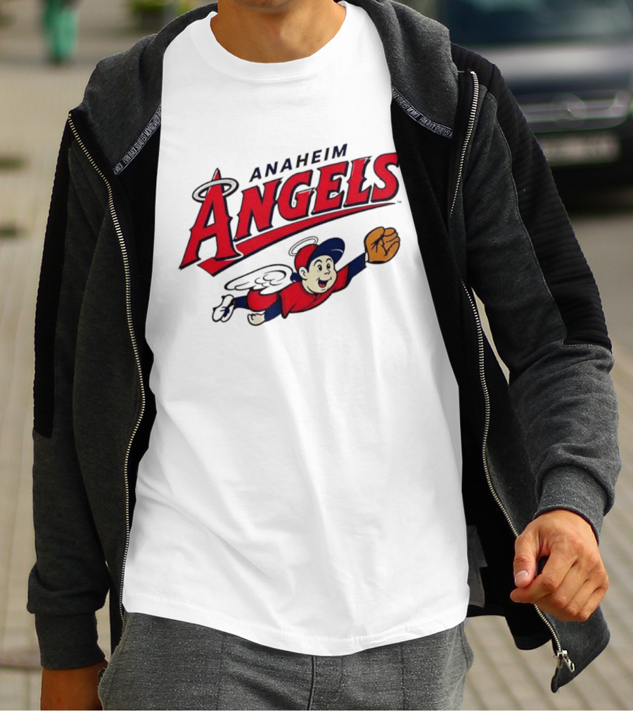 Anaheim Angels Vintage Baseball Flying T-Shirt