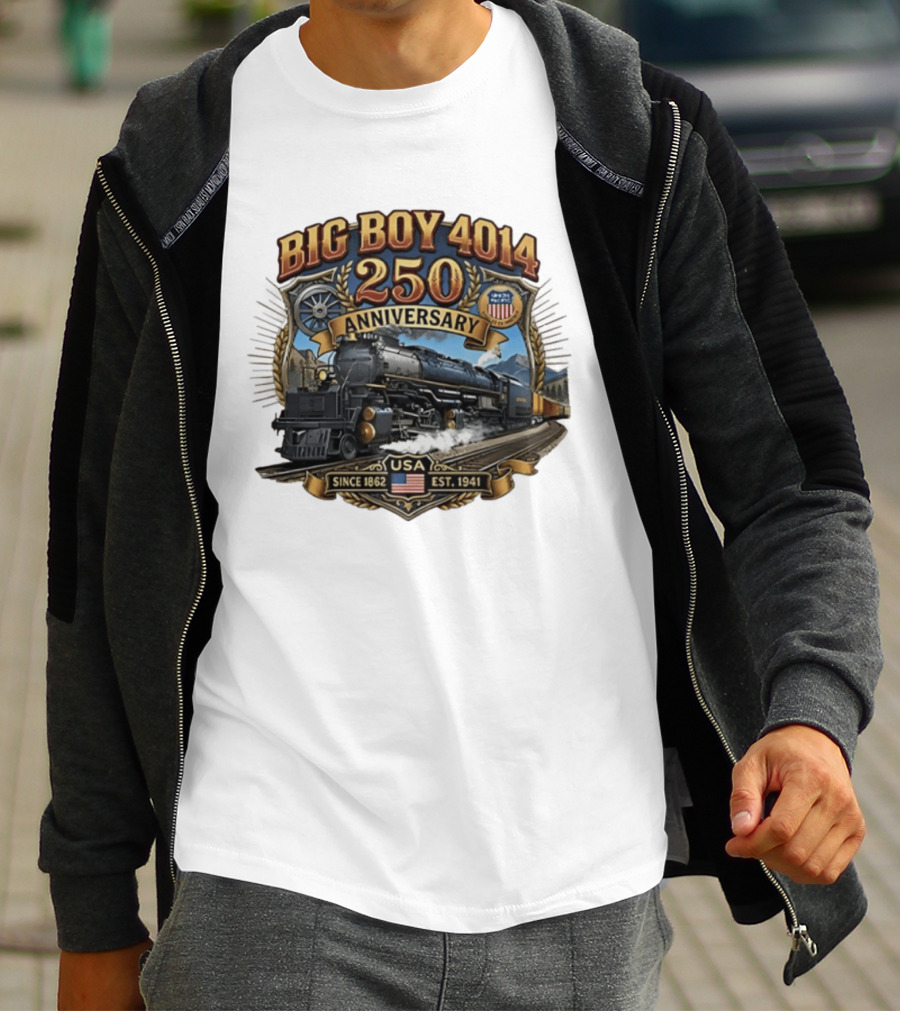 Big Boy 4014 Train USA Anniversary Since 1862 Est. 1941 T-Shirt