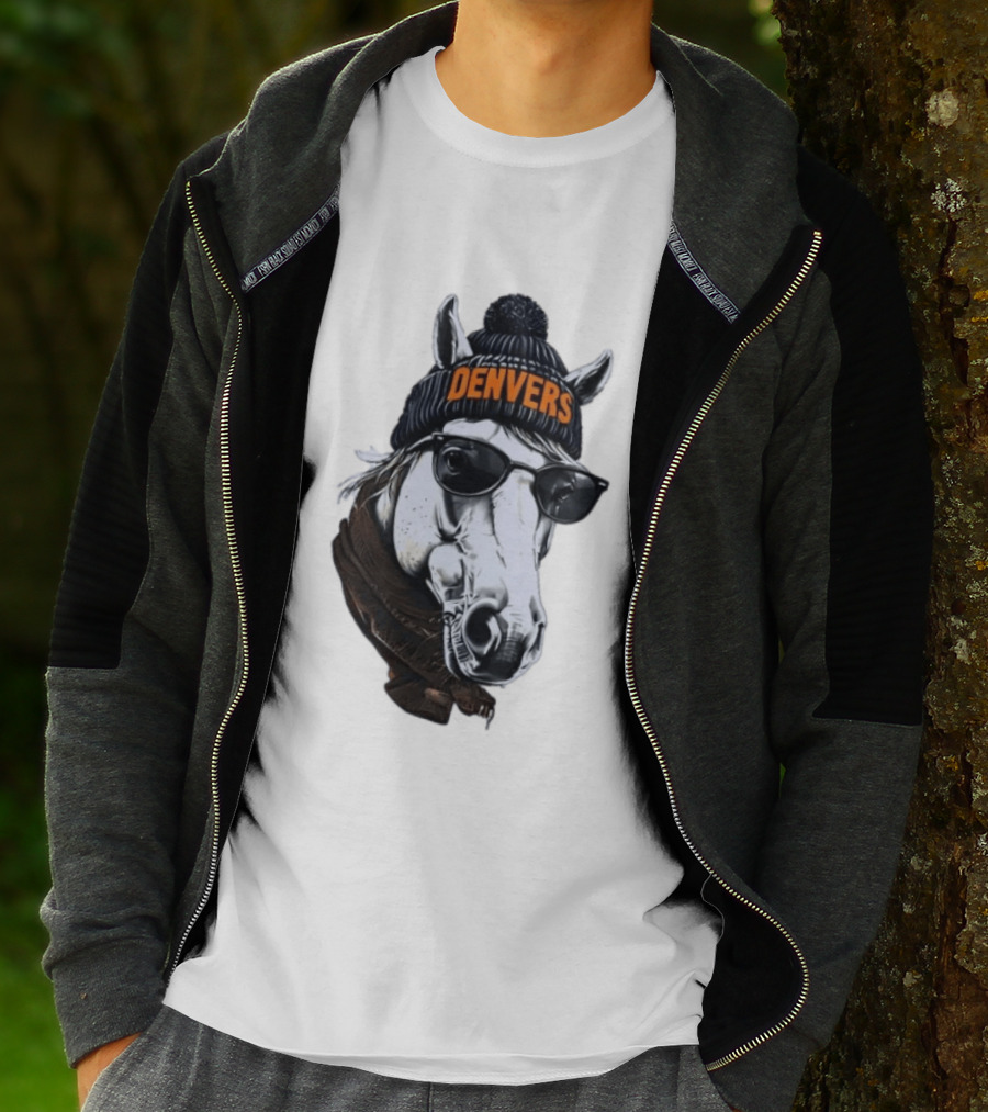 Denvers Horse With Hat Sunglasses And Scarf T-Shirt
