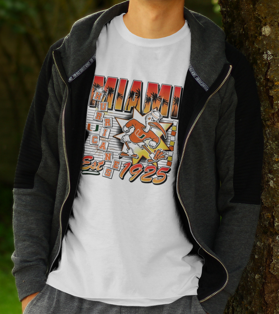 Miami Hurricanes Est 1925 Vintage Burst U Logo Ducks T-Shirt