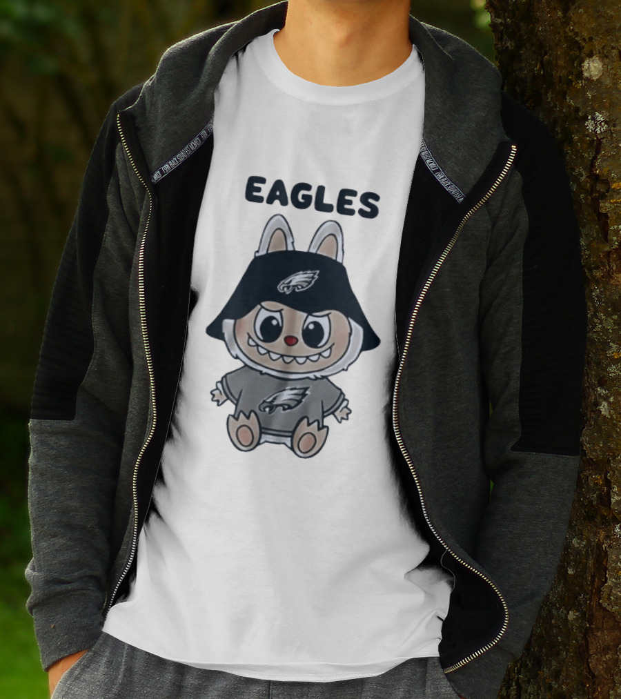 Philadelphia Eagles Labubu Character NFL Football T-Shirt