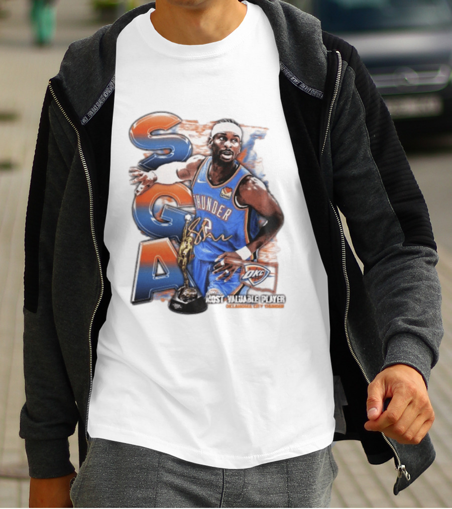 Shai Gilgeous Alexander SGA Oklahoma City Thunder Most Valuable Player T-Shirt