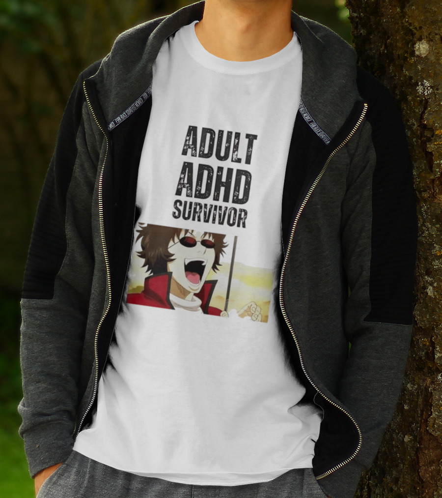 Sakamoto Tatsuma Anime Character Adult ADHD Survivor T-Shirt