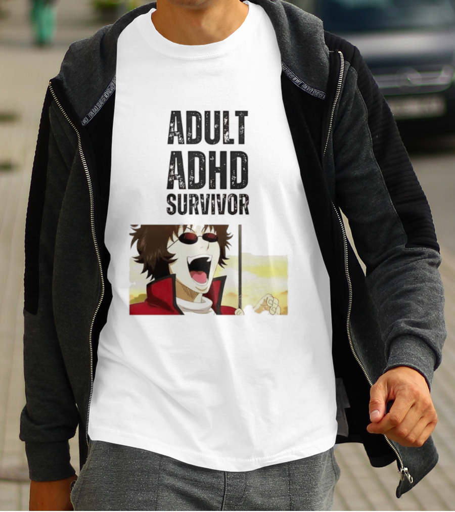 Sakamoto Tatsuma Anime Character Adult ADHD Survivor T-Shirt