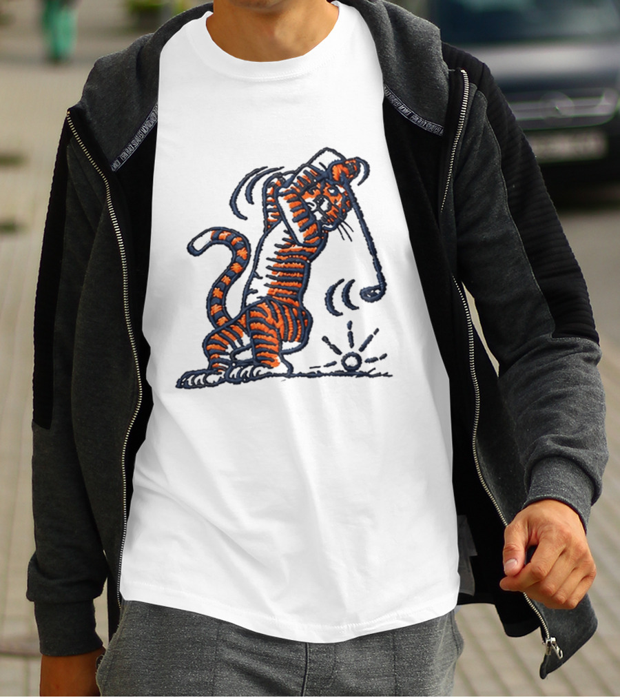 Auburn Swinging Tiger Embroidery Golf Hat Auburn University T-Shirt