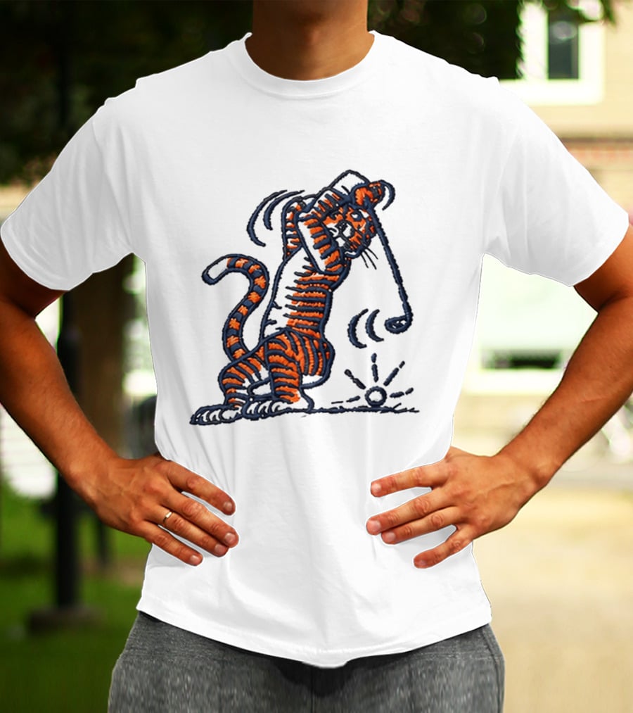 Auburn Swinging Tiger Embroidery Golf Hat Auburn University T-Shirt