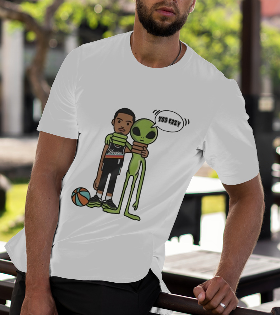 Too Easy Victor Wembanyama Hooping Alien San Antonio Spurs NBA Basketball T-Shirt